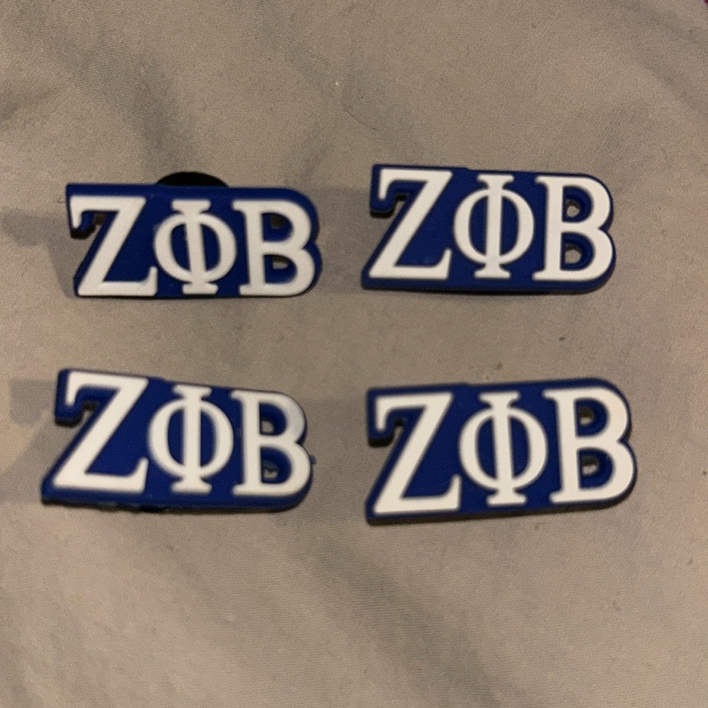 Lot of 4 Zeta Phi Beta Jibitz/ Shoe Charms